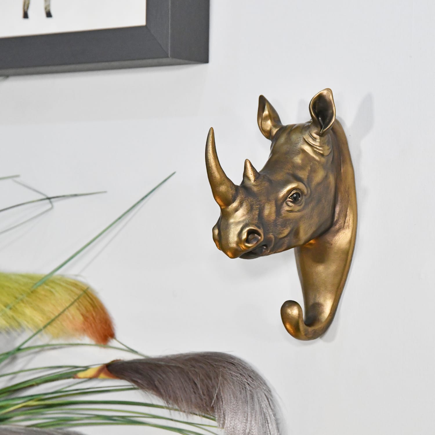 Bronze Effect Rhino Wall Hook
