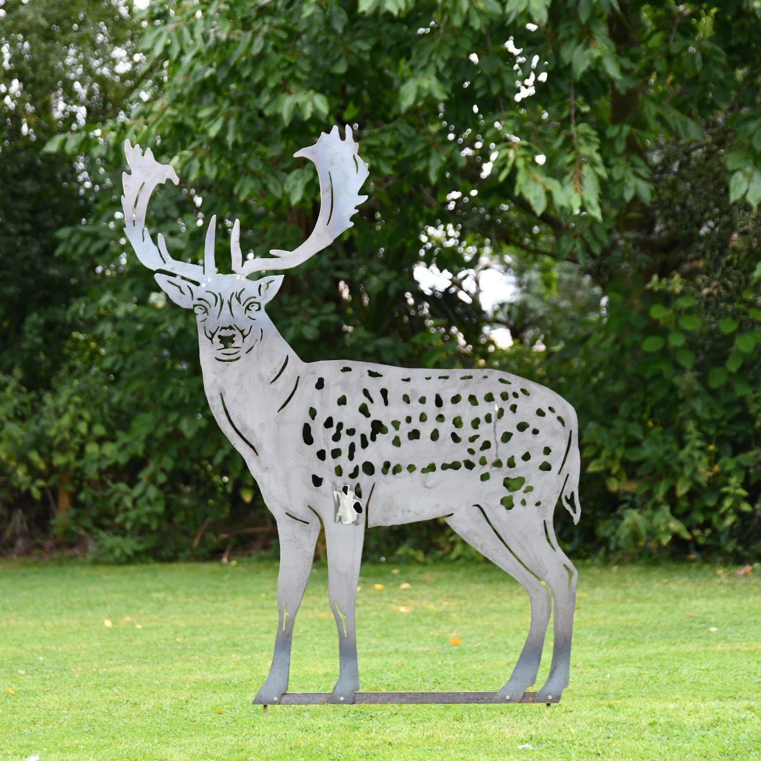 Metal Fallow Stag Silhouette