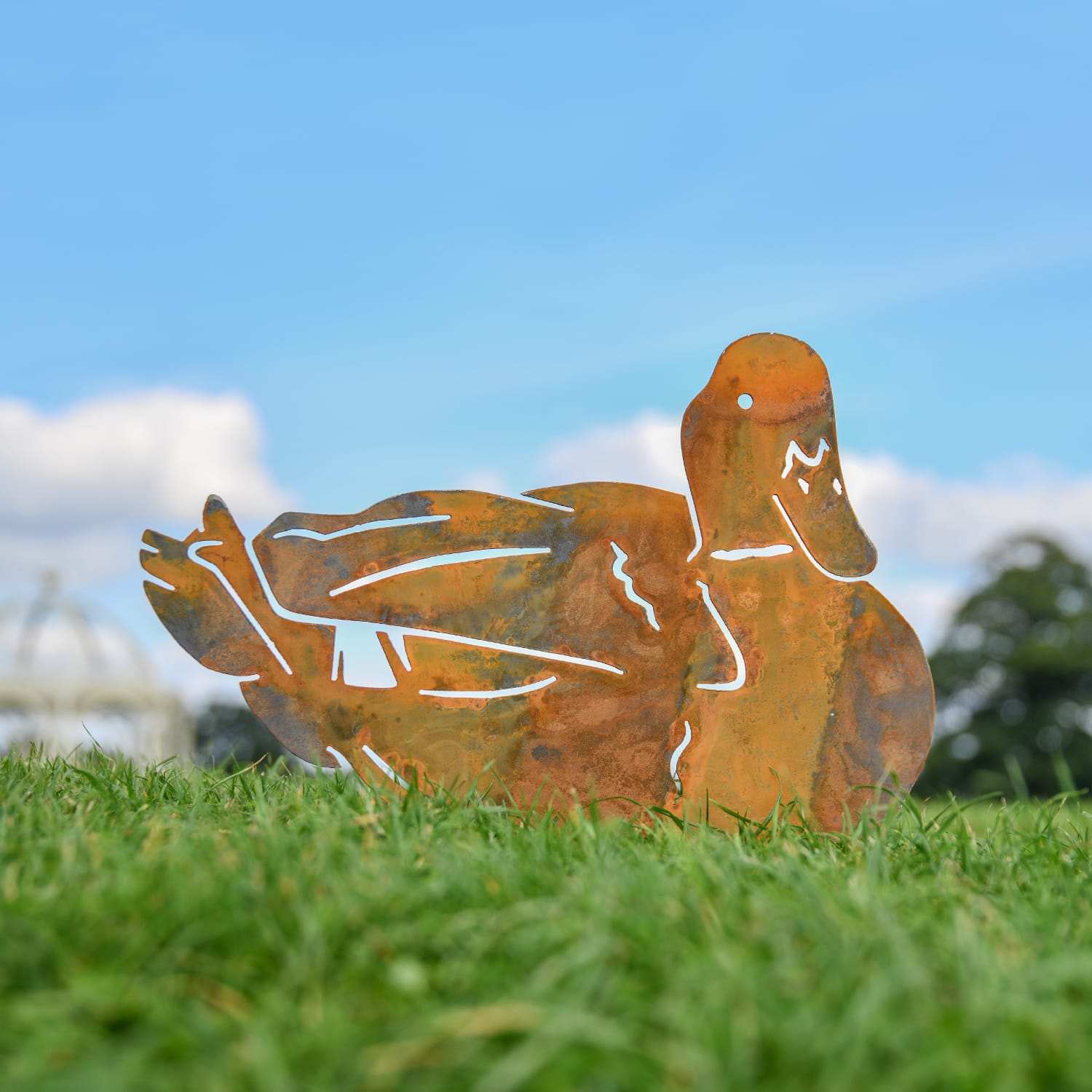 Rustic Sitting Duck Iron Silhouette