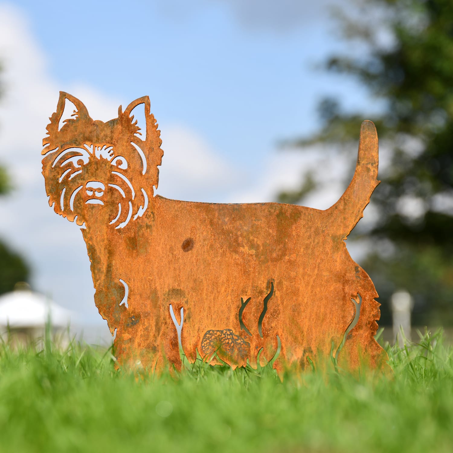 Rustic Metal West Highland Terrier Silhouette
