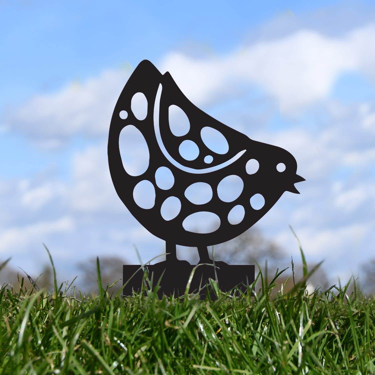 Pecking Chick Silhouette Black