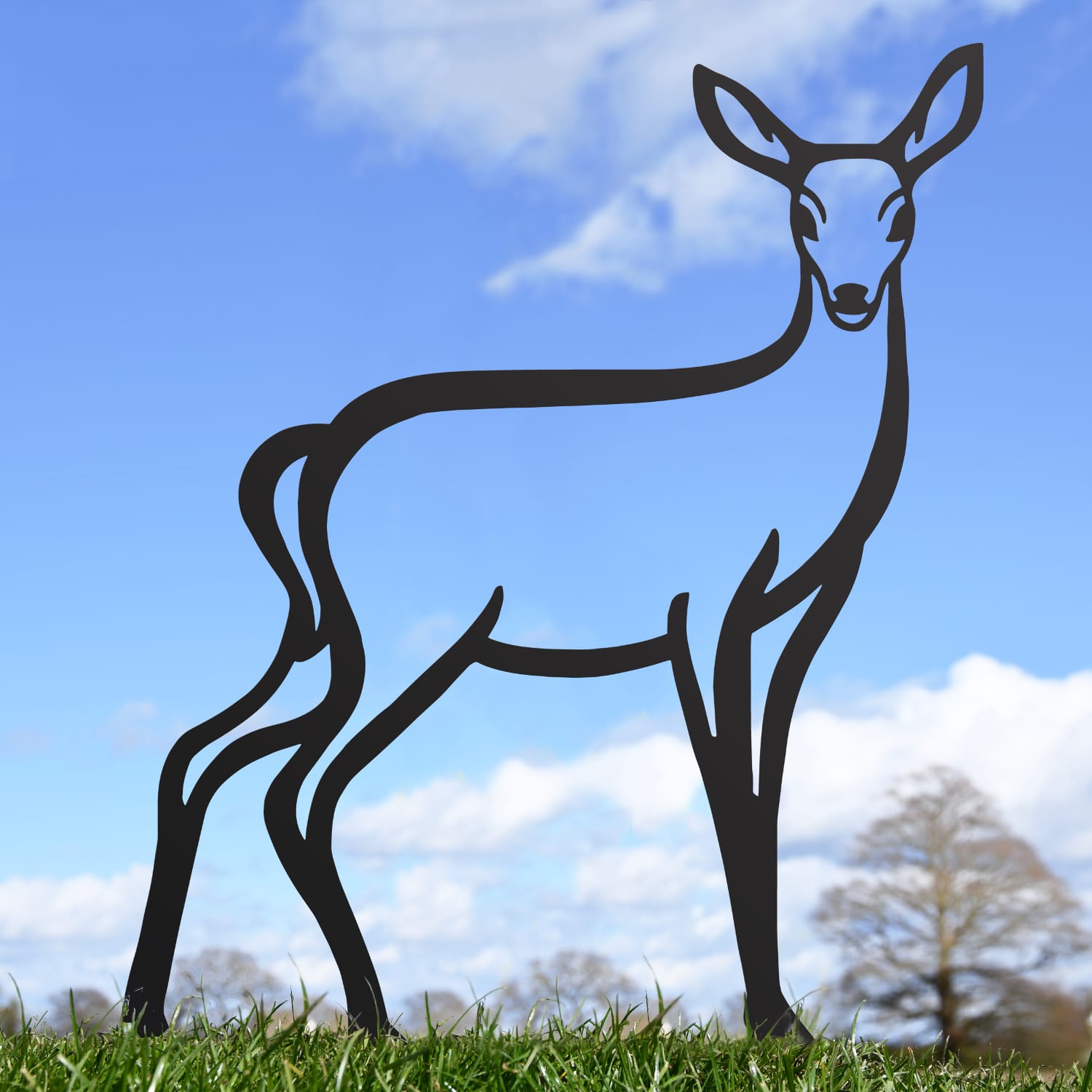 Contemporary Doe Steel Silhouette