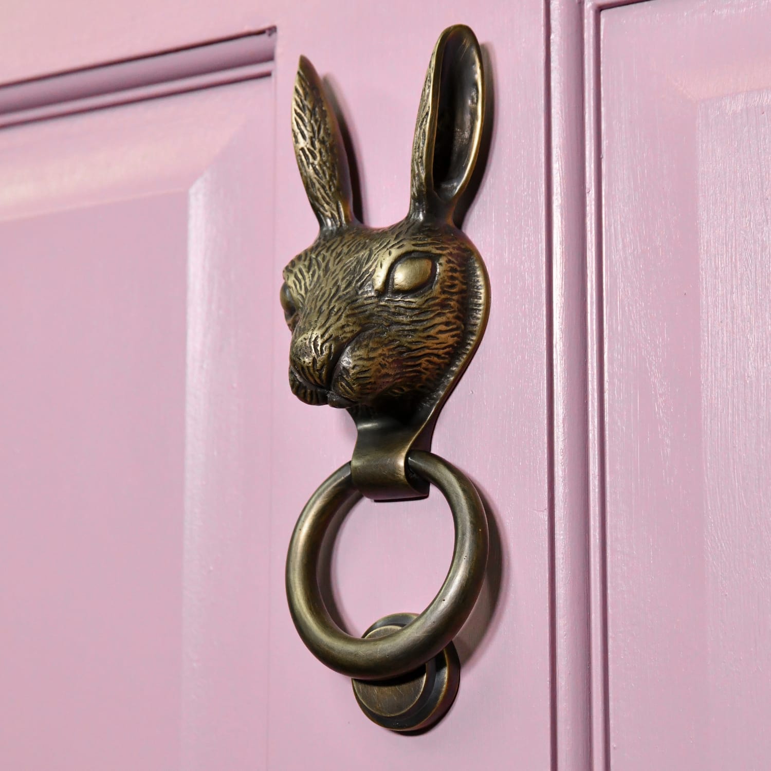 Antique Brass Rabbit Door Knocker