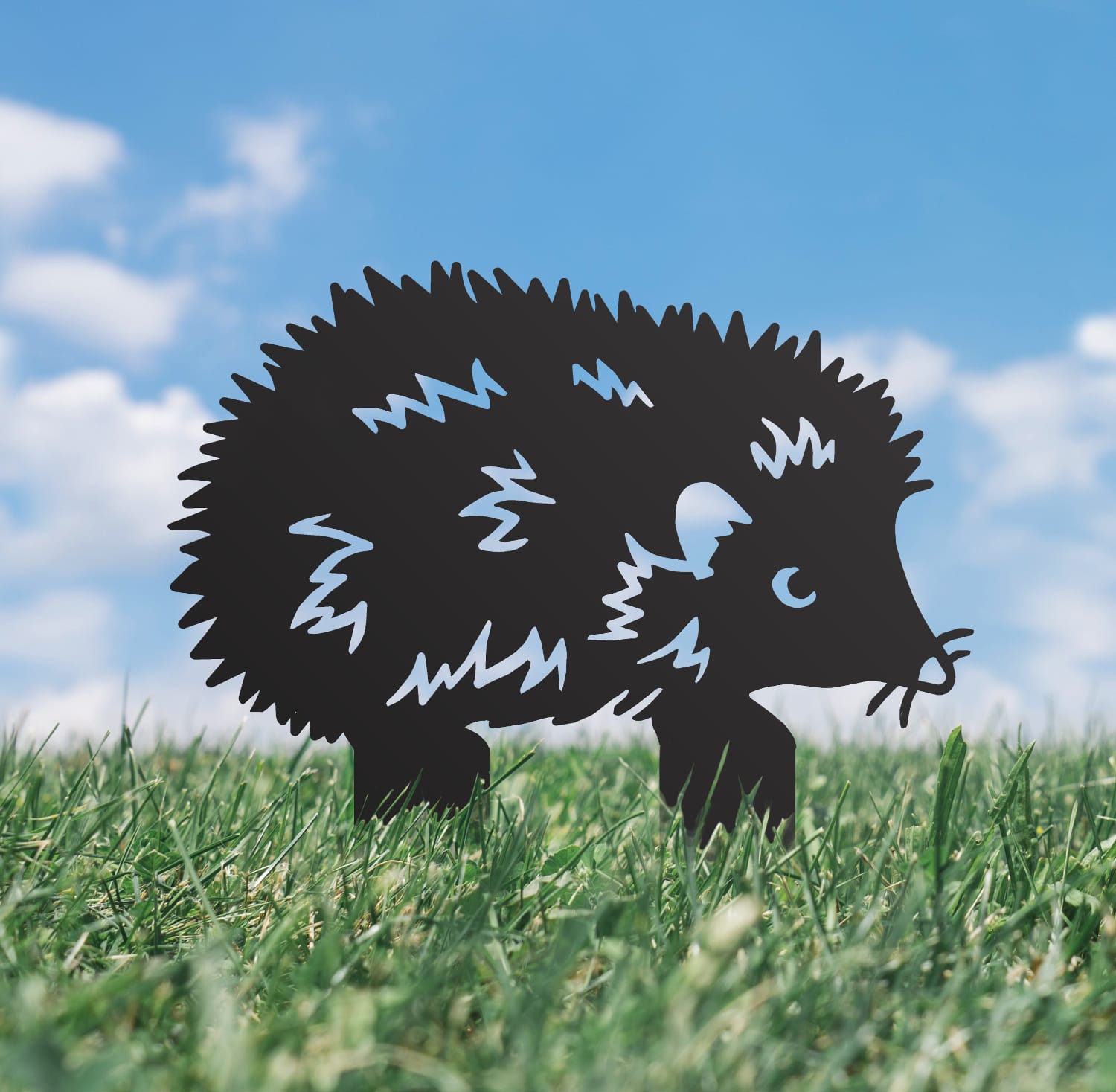 Hedgehog Silhouette Facing Right - Black