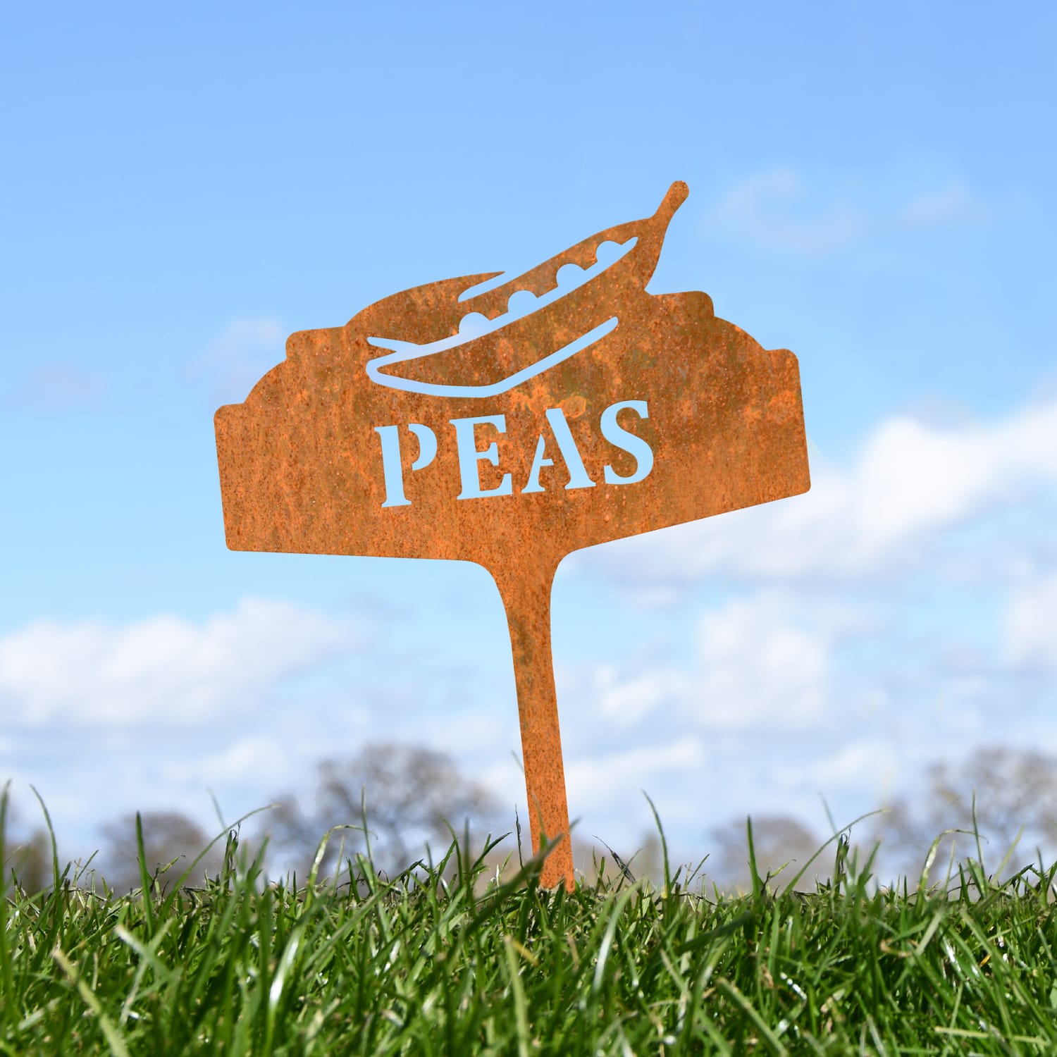 Rustic Vegetable Sign - Peas