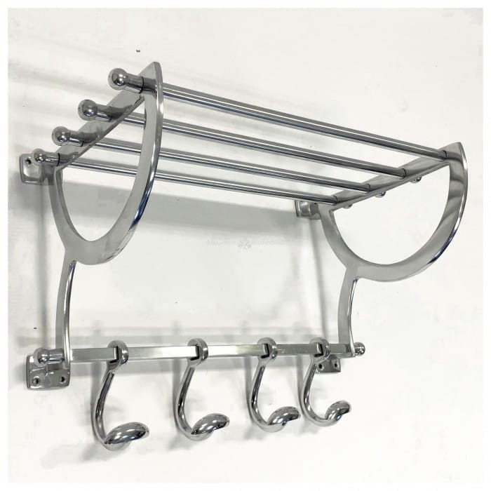 Aluminium Wall Mounted Luggage and Coat Rack