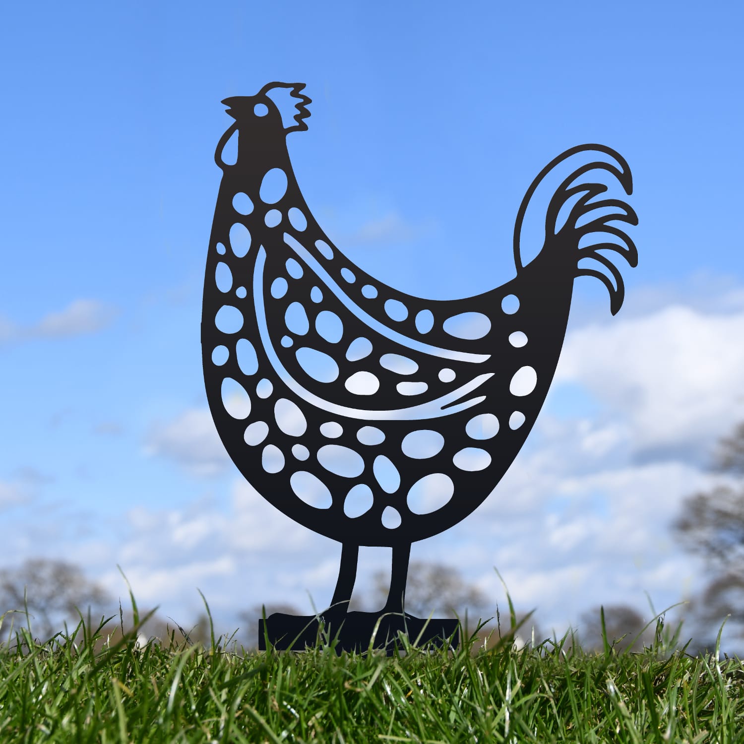 Spotted Rooster Silhouette