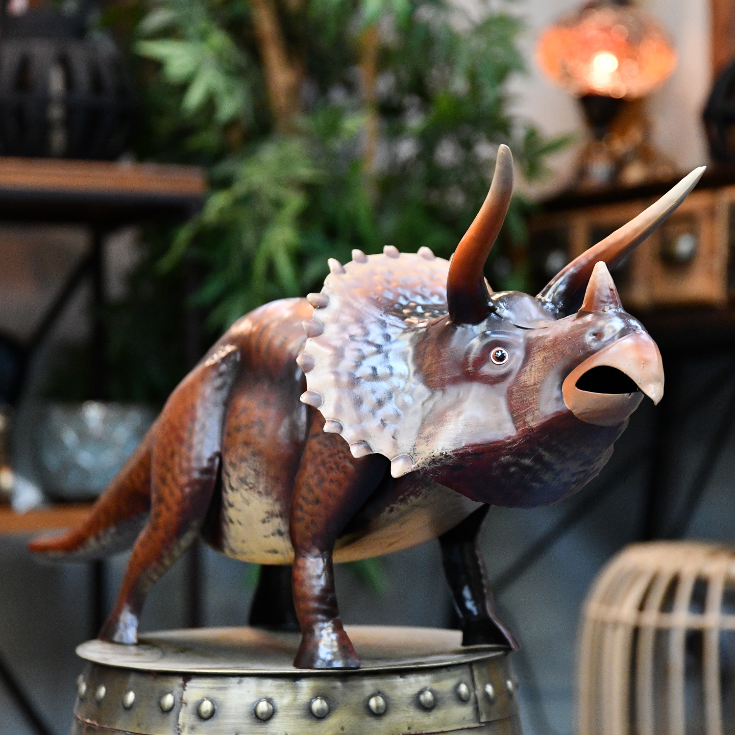 Metal Triceratops Ornament