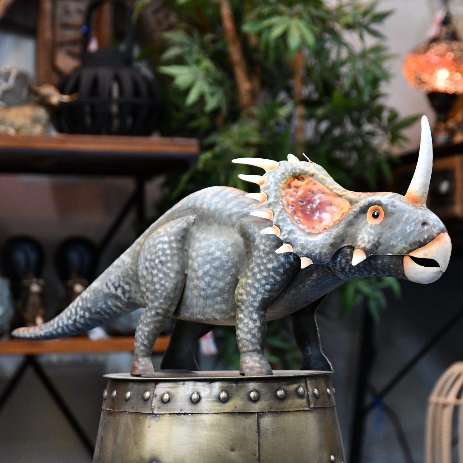 Metal Styracosaurus Ornament