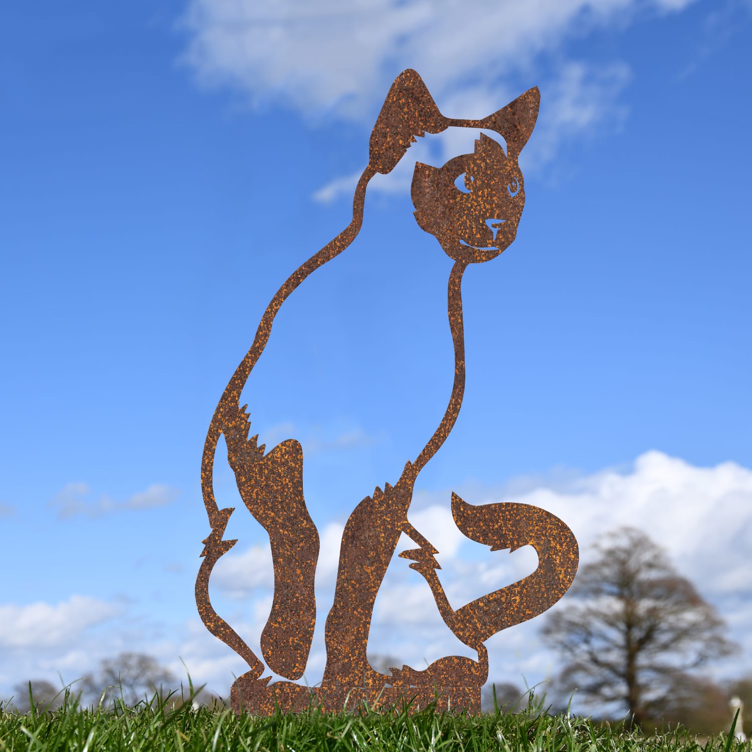 Rustic Siamese Cat Iron Silhouette