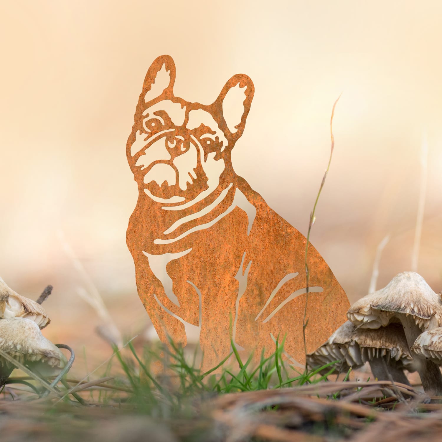 French Bulldog Silhouette - Rustic
