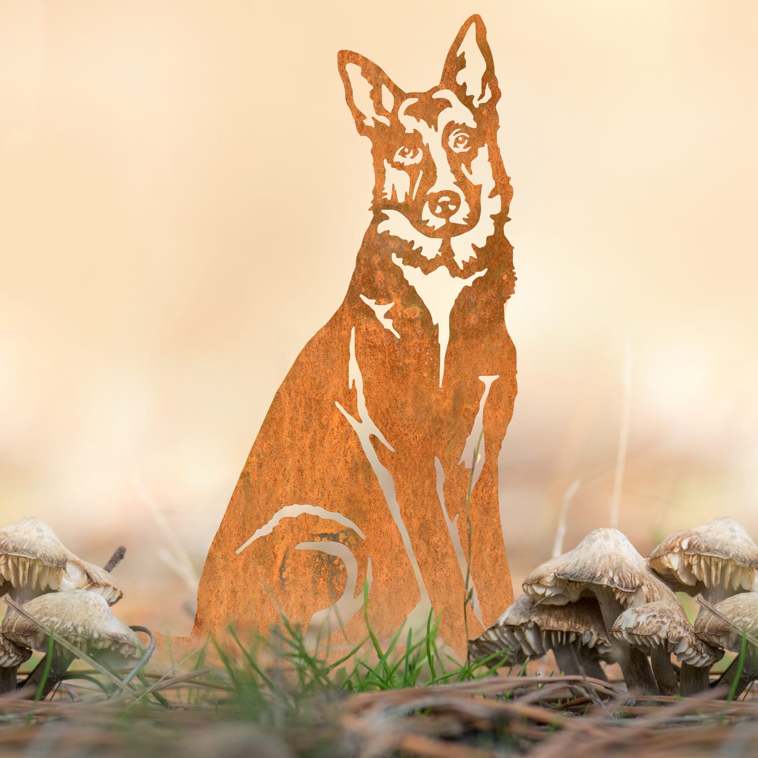 German Shepherd Silhouette - Rustic
