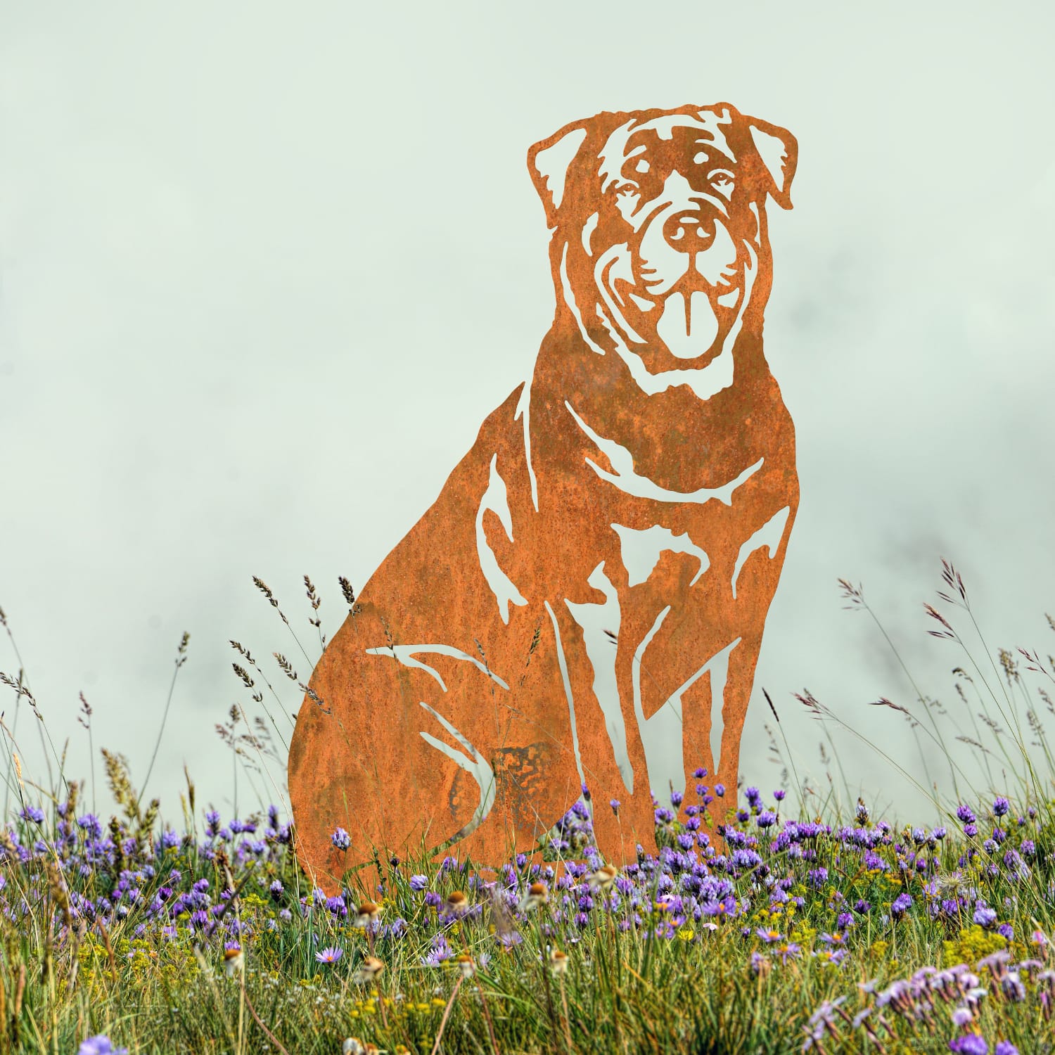 Rottweiler Silhouette - Rustic