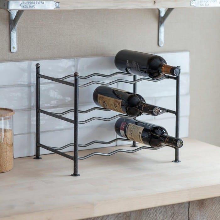 Three Tier Steel Wine Rack