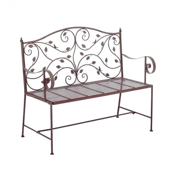 Rustic Vine Garden Bench