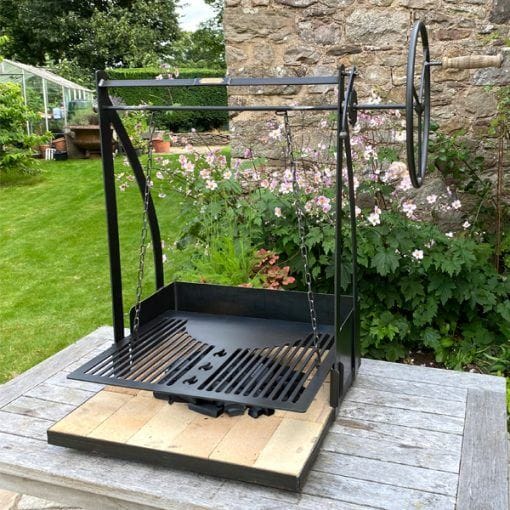 Adjustable Wheel BBQ Grill