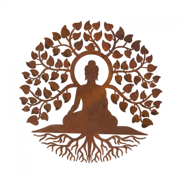 Buddha Lotus Rustic Wall Art