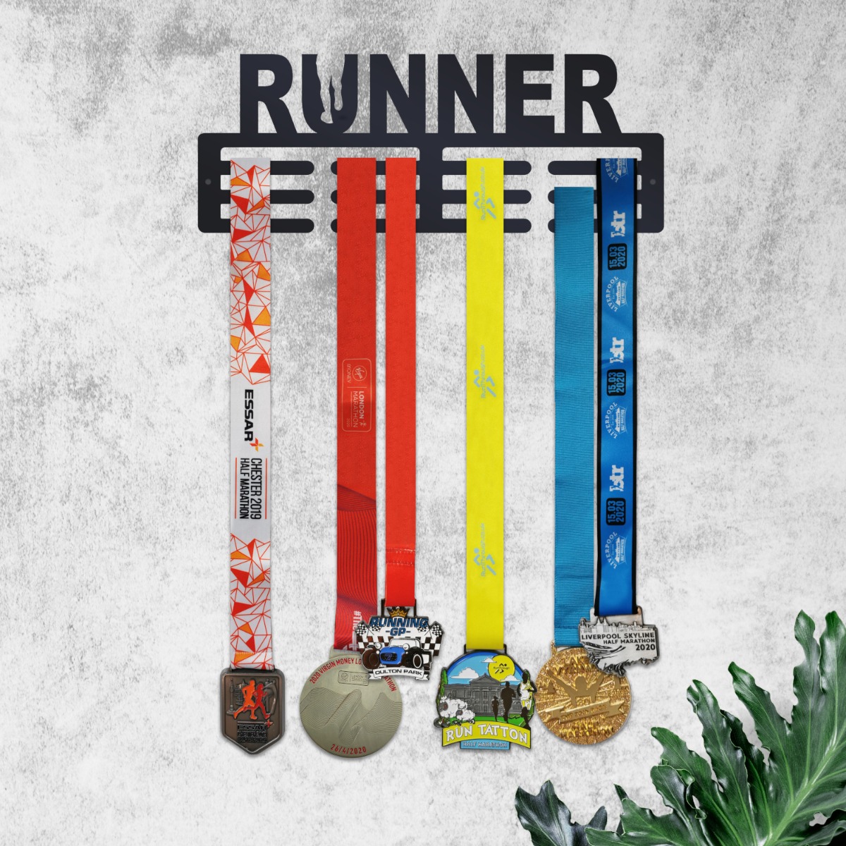 "Runner" Black Wall Medal Hanger