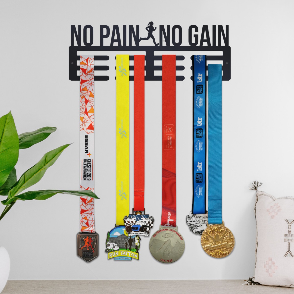 "No Pain No Gain" Sport Medal Hanger