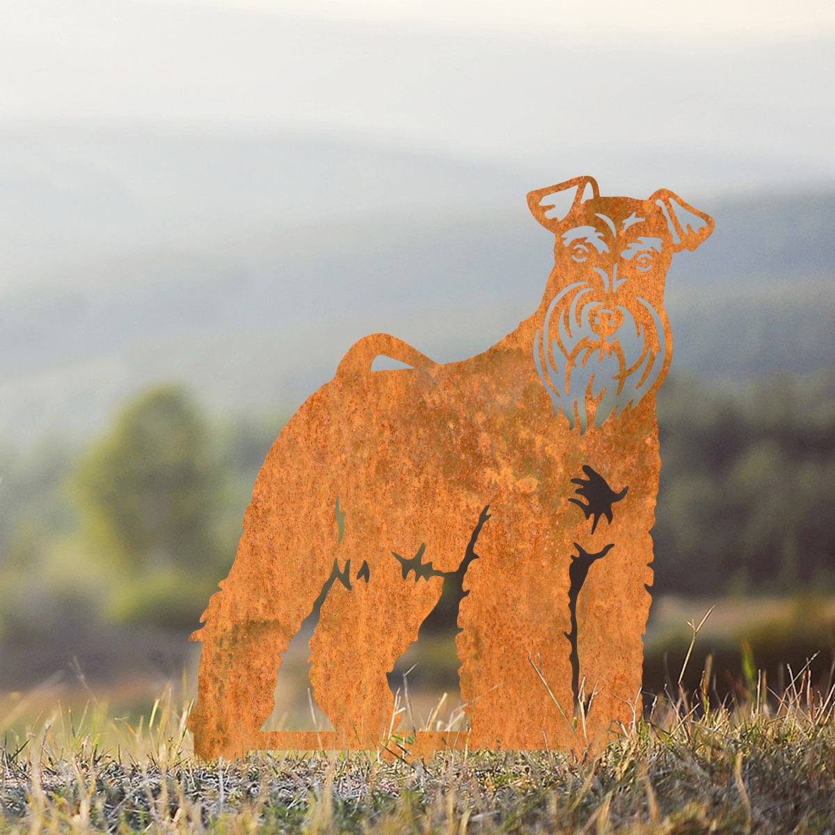 Rustic Miniature Schnauzer Silhouette