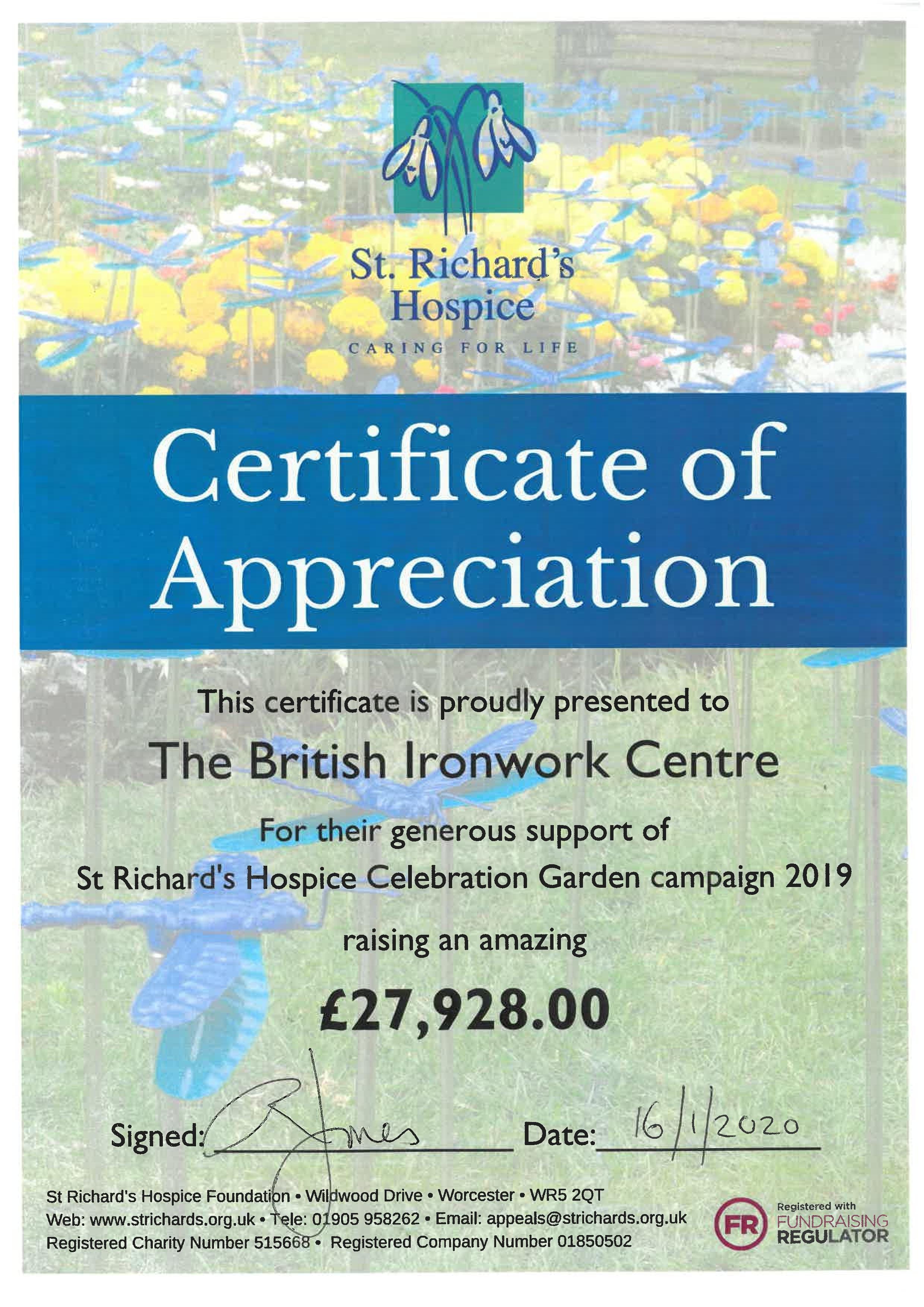 St Richards Hospice Award