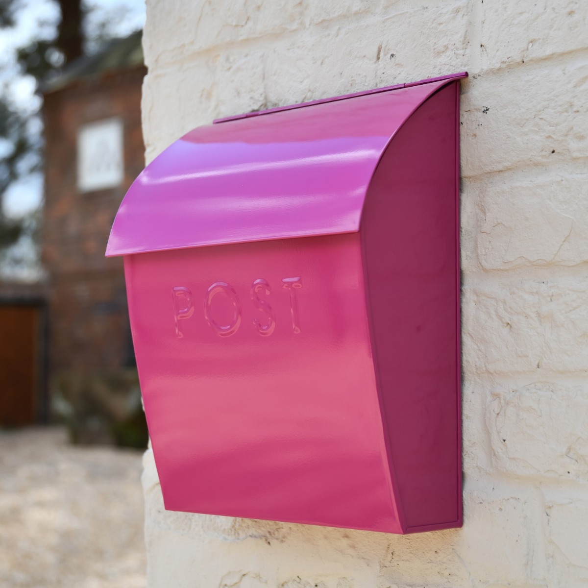London Classic Post Box In Passion Flower Pink With Lock