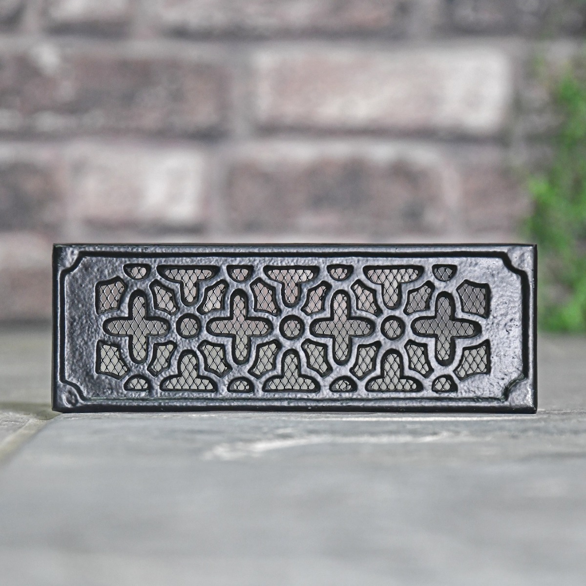 Black "Flower Pattern" Air Brick 9" x 3.25"