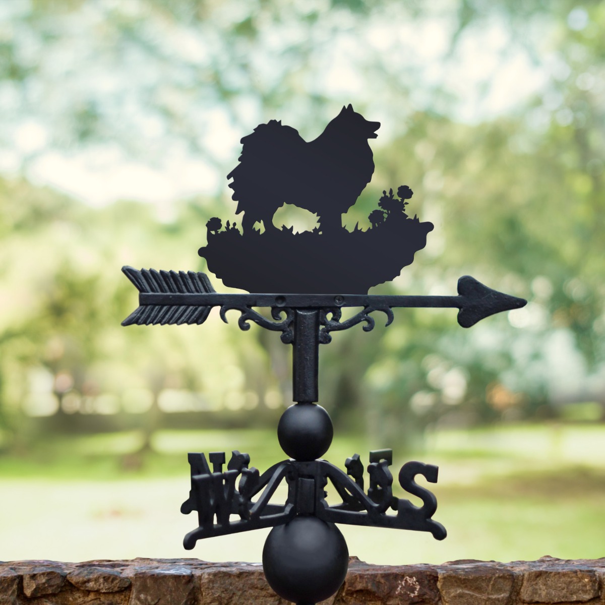 Standing 'Pomeranian' Silhouette Weathervane