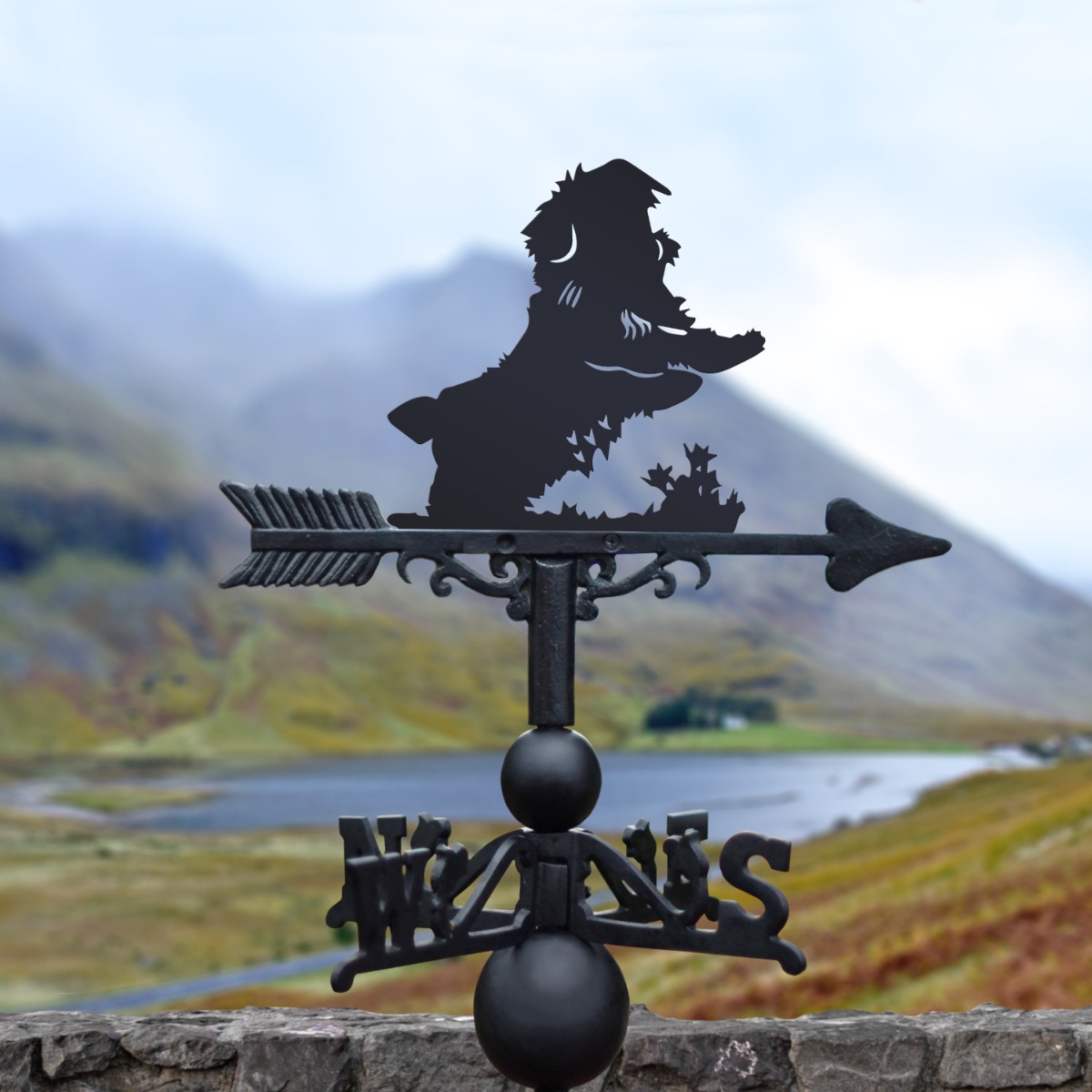 Jumping 'Maltese' Dog Weathervane