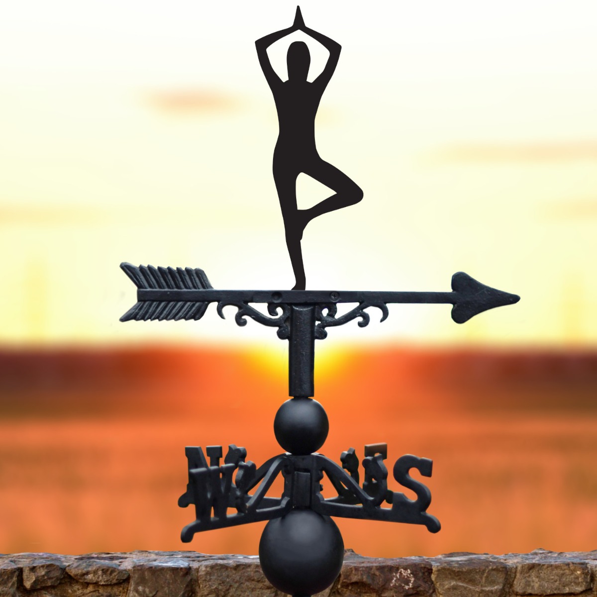 Yoga Tree Pose Weathervane
