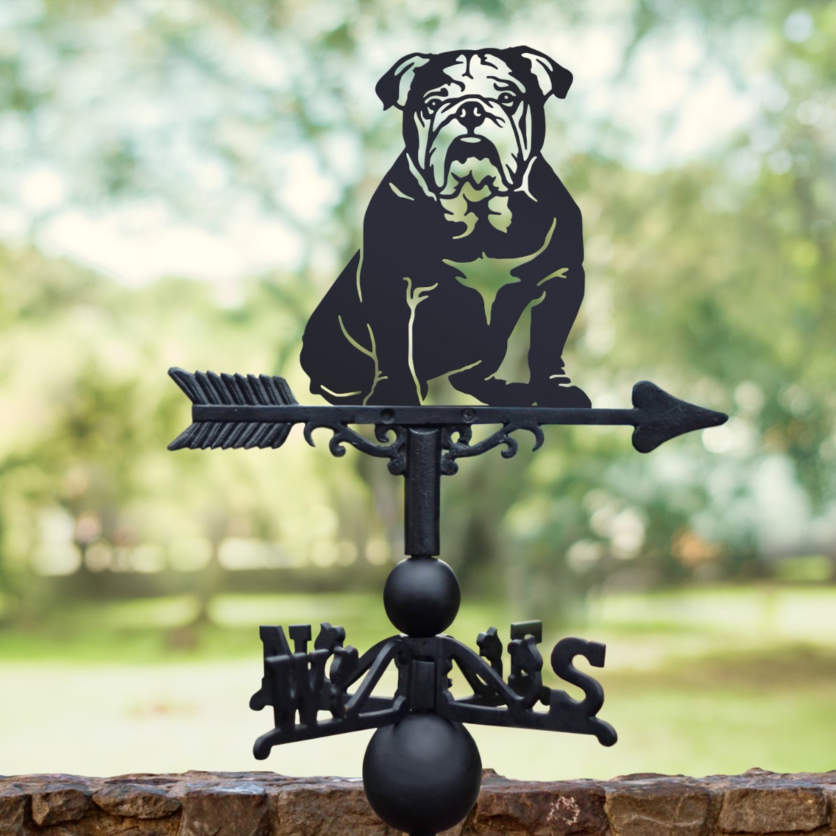 Sitting English Bulldog Weathervane