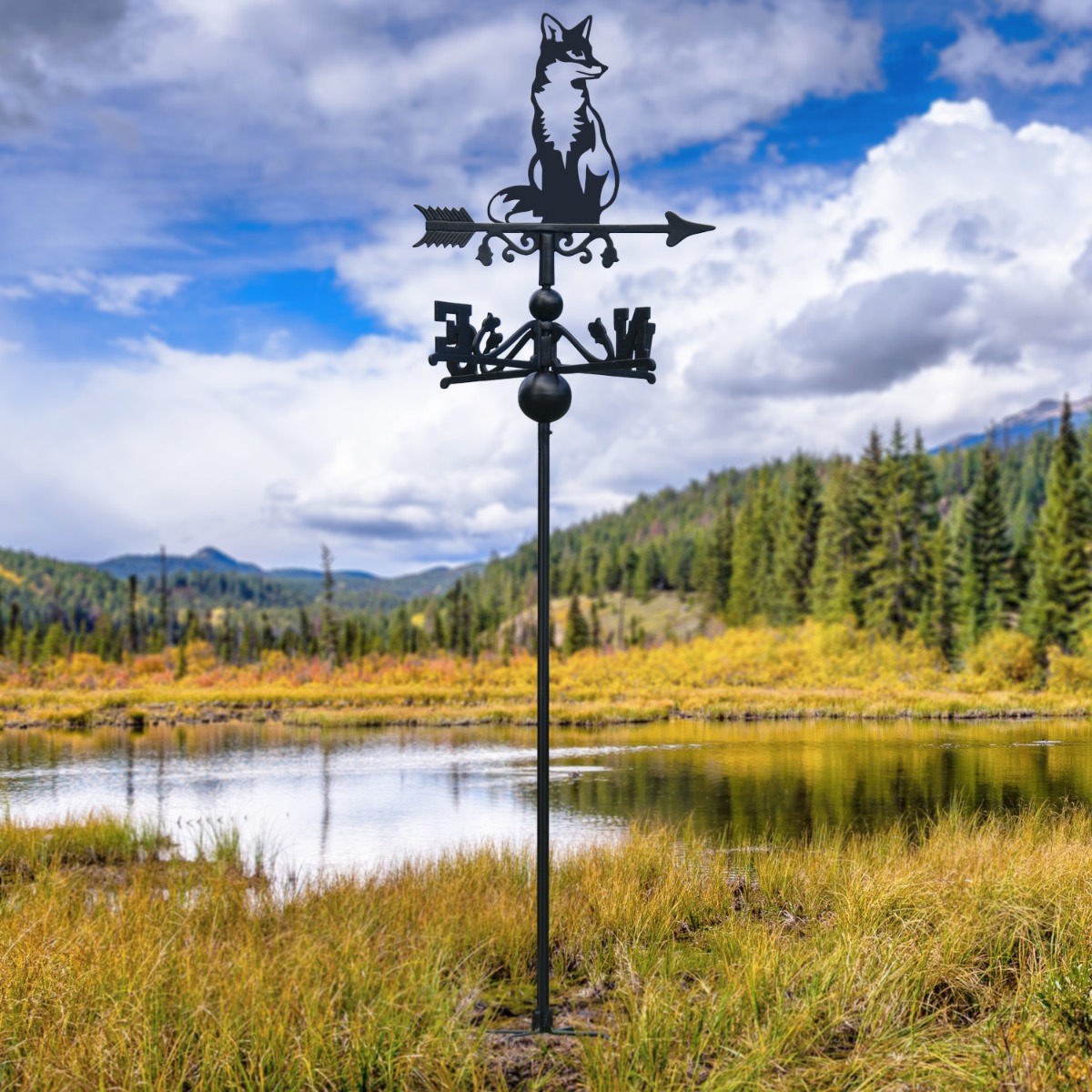 Freestanding Sitting Fox Weathervane