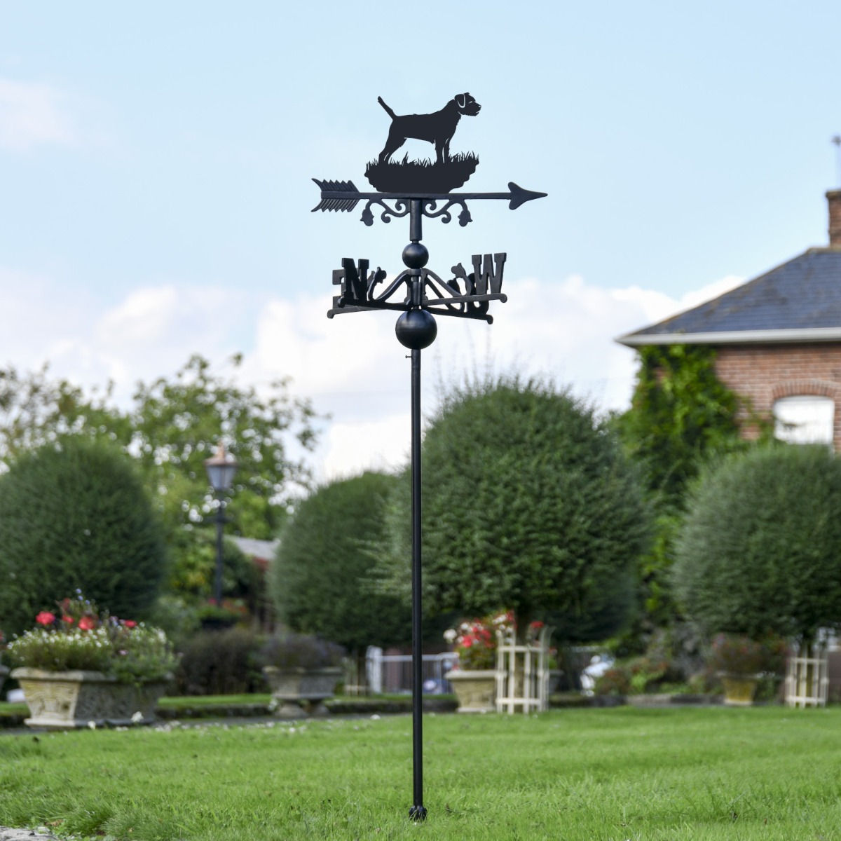 Freestanding Border Terrier Weathervane