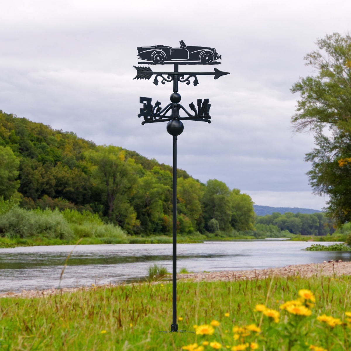 Freestanding SP250 Daimler Weathervane