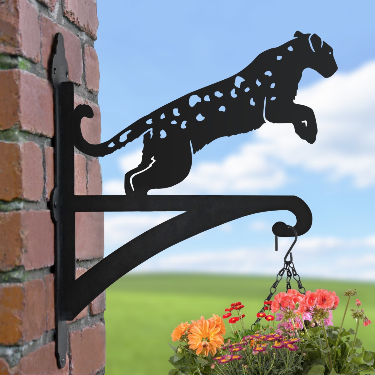 Leopard Iron Hanging Basket Bracket