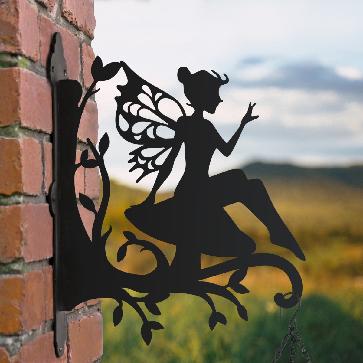 Sitting Fairy Hanging Basket Bracket