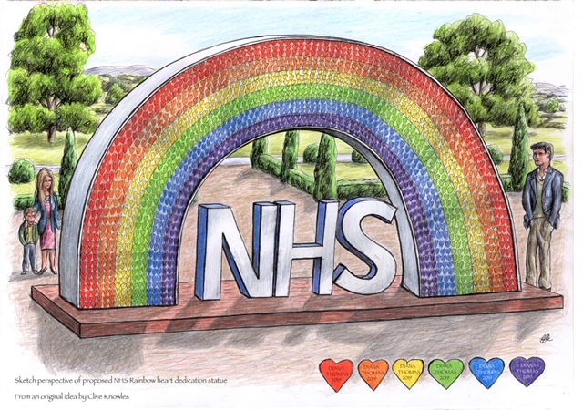 NHS Rainbow Sculpture Concept Art