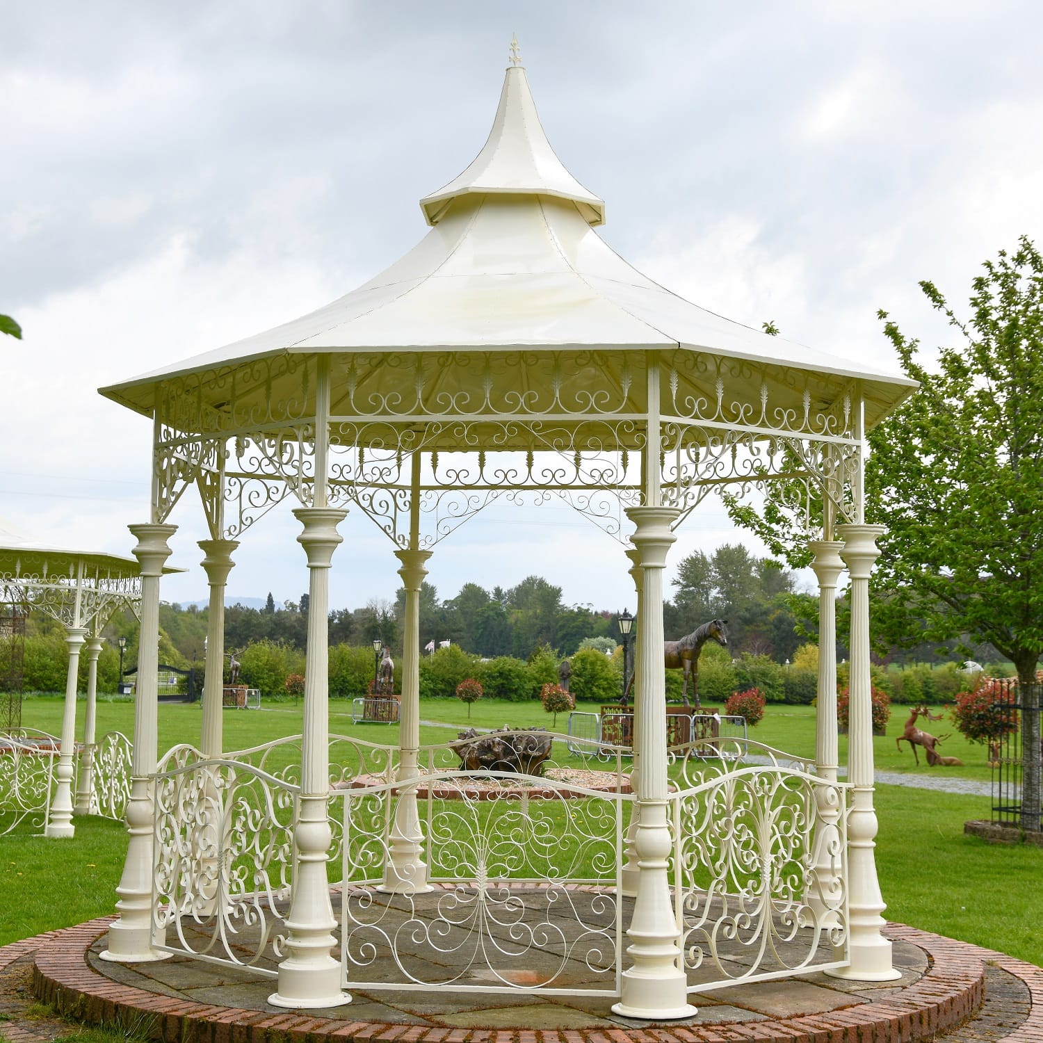 Cream "Lady Leticia's Dream Carousel" Bandstand Pavilion - 3.4m