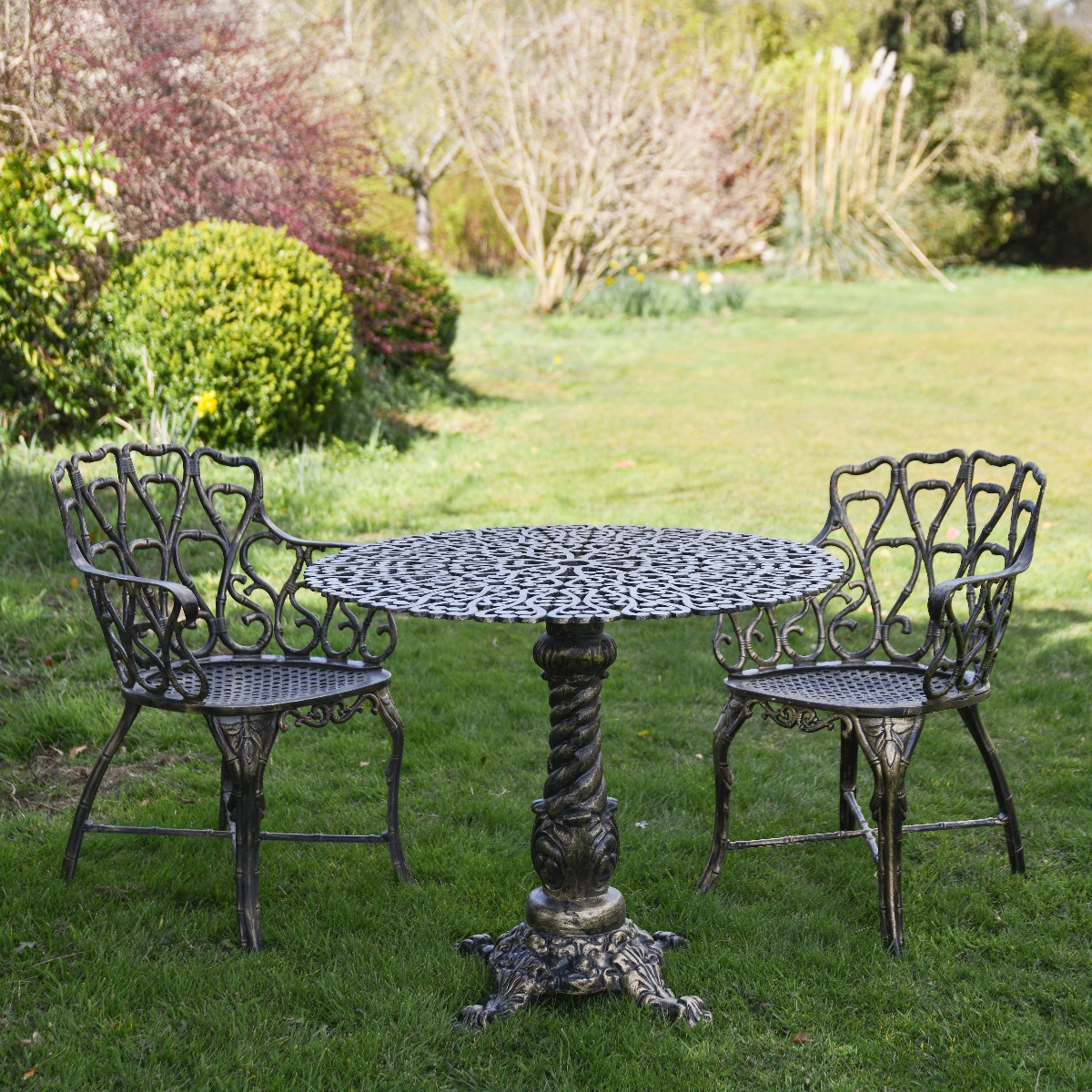 Aluminium 'My Love' Antique Gold Furniture Set