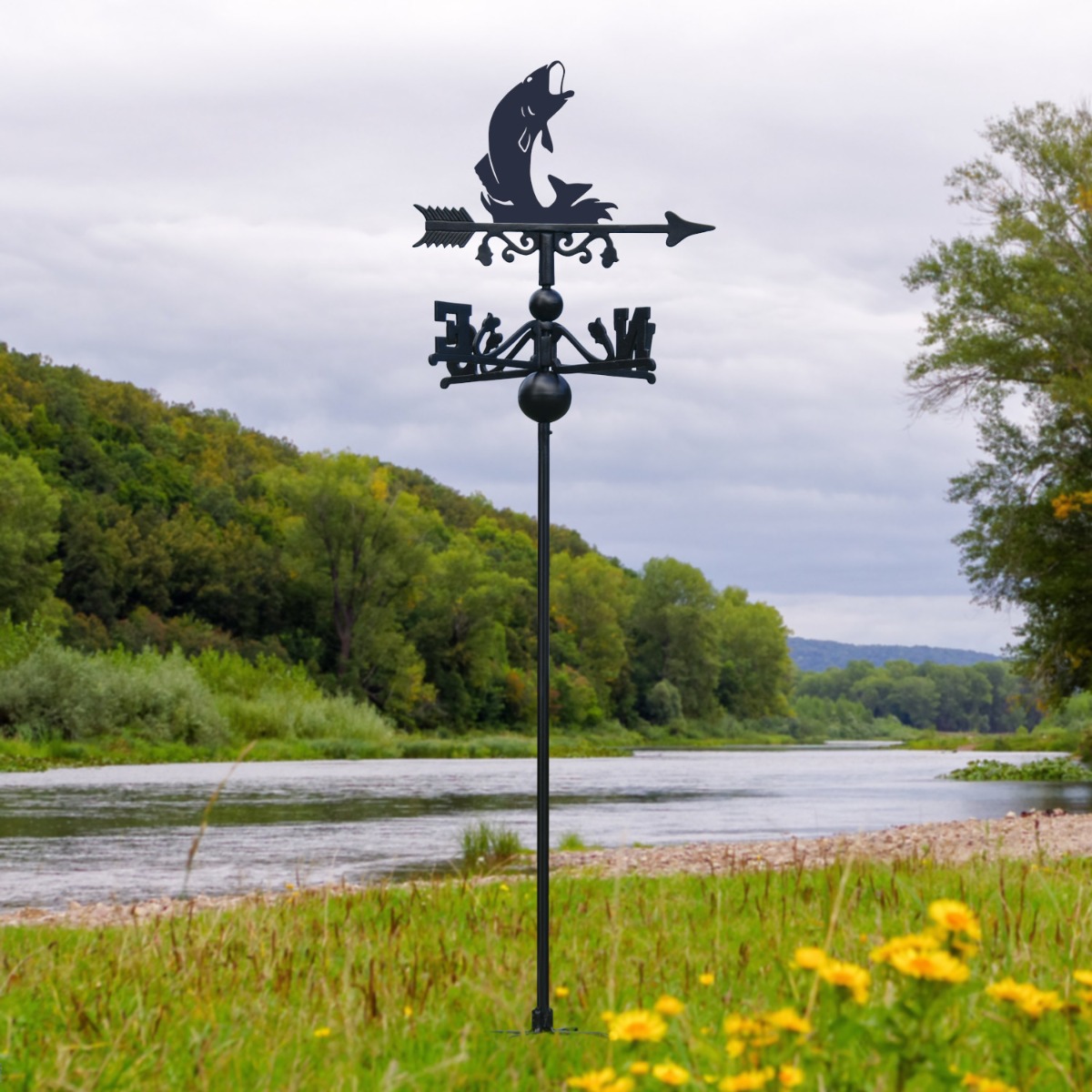 Freestanding Fish Weathervane