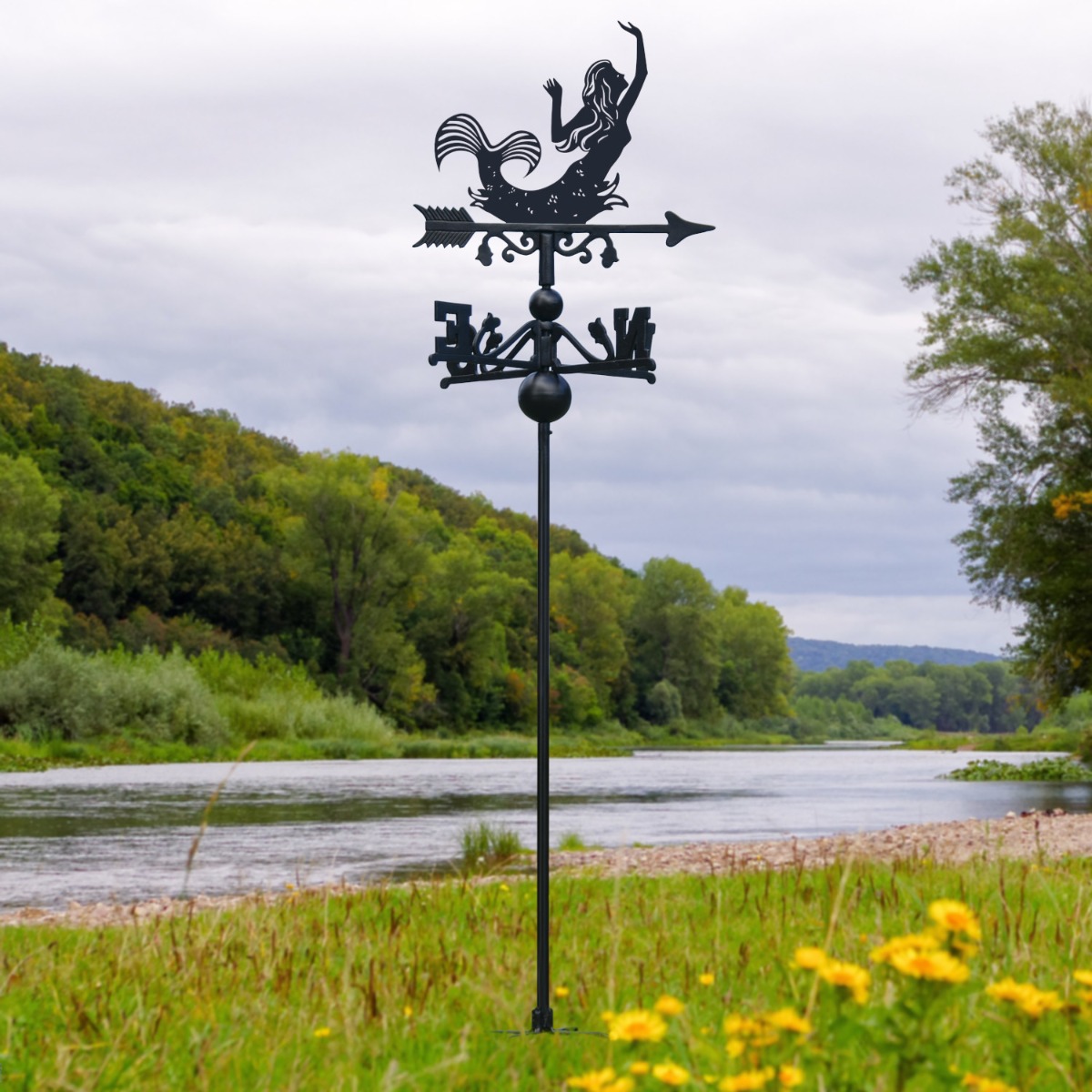 Freestanding Mermaid Weathervane