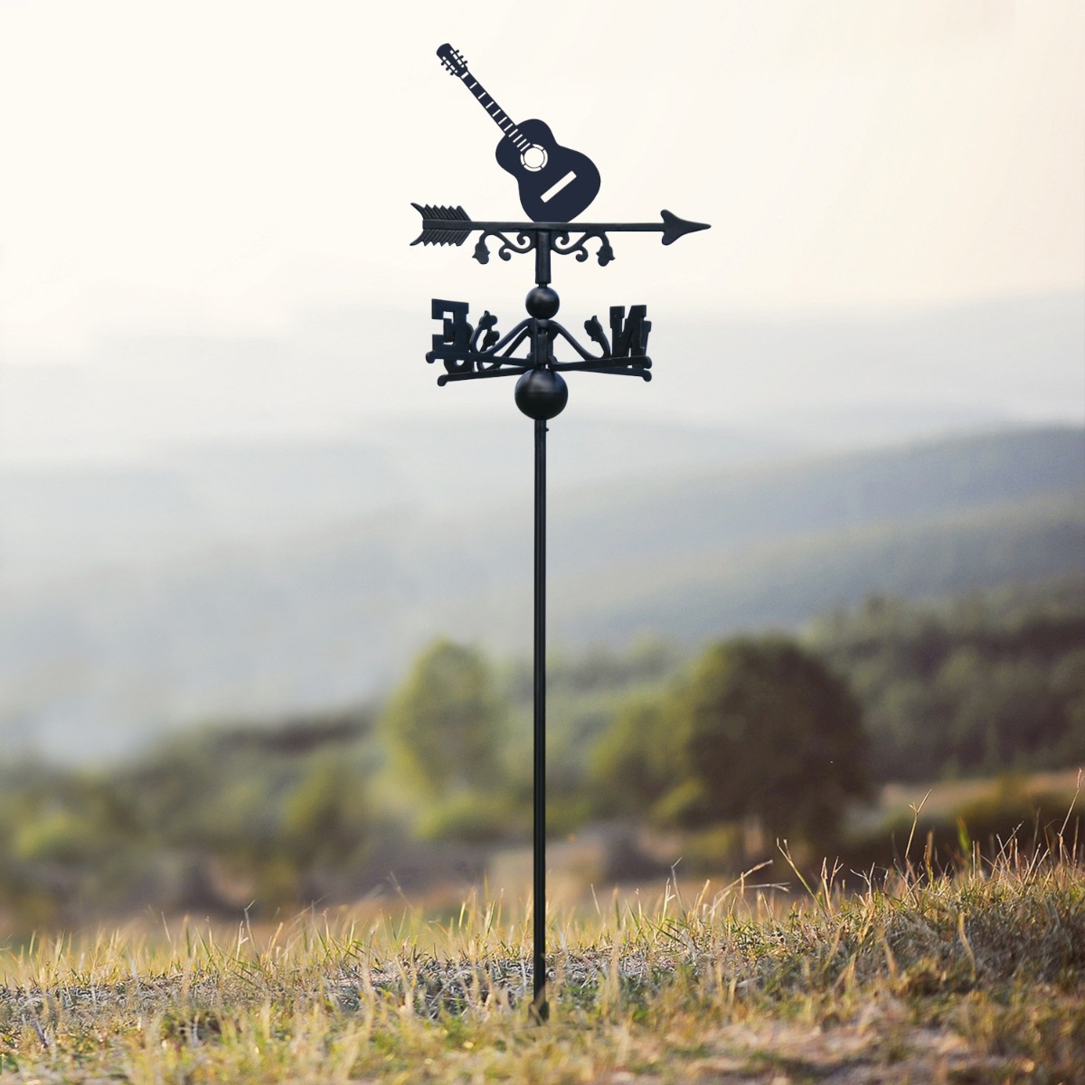 Freestanding Guitar Weathervane
