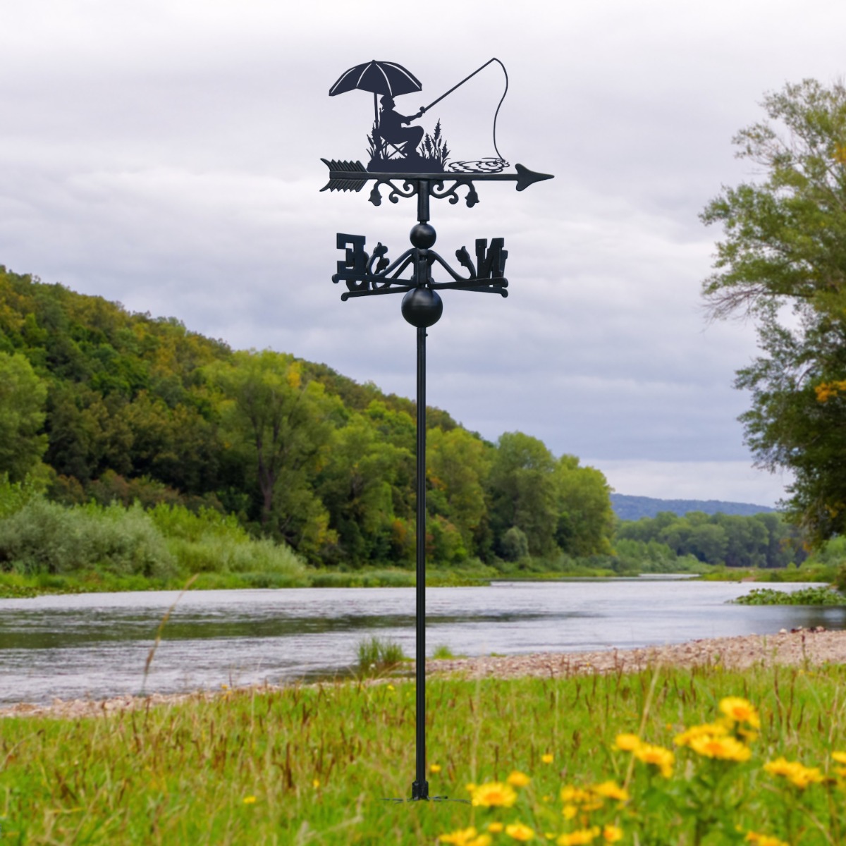 Freestanding Sitting & Fishing Weathervane
