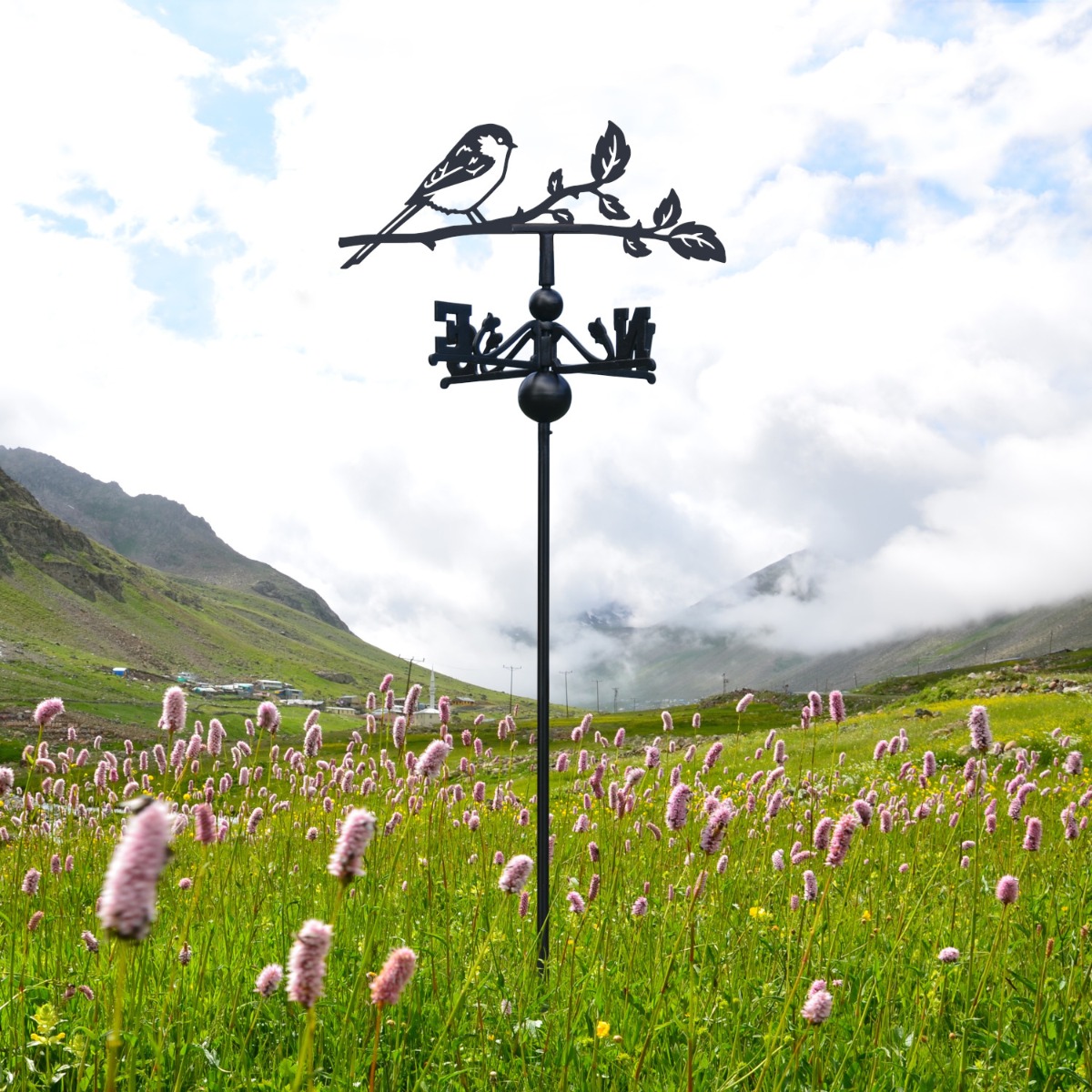 Freestanding Long-Tailed Tit Weathervane