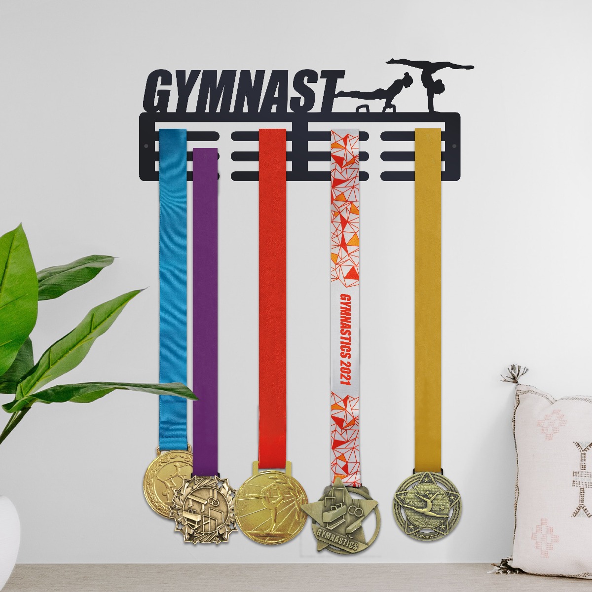 "Female Gymnast"  Black Medal Hanger