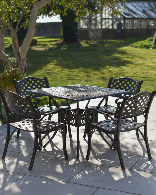 "Berrington" Antique Copper Four Seater Garden Dining Set