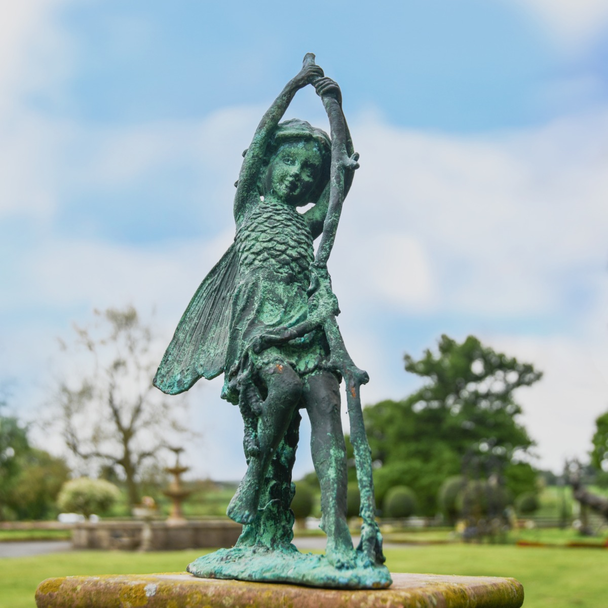 Woodland Fairy Cast Iron Verdigris Sculpture