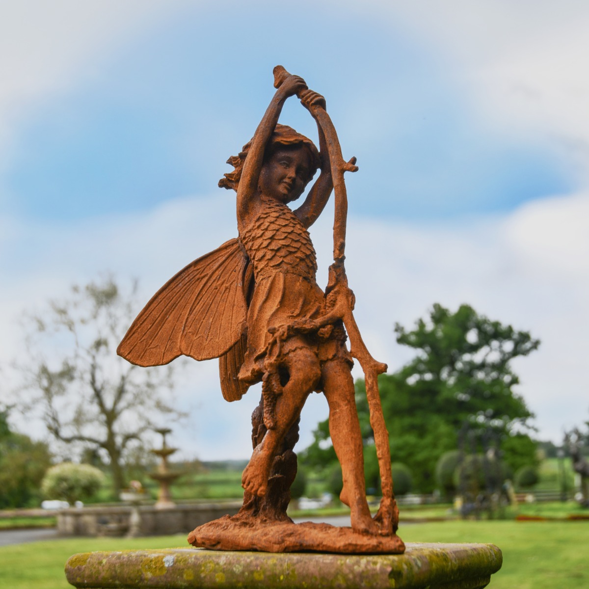 Woodland Fairy Cast Iron Rustic Sculpture