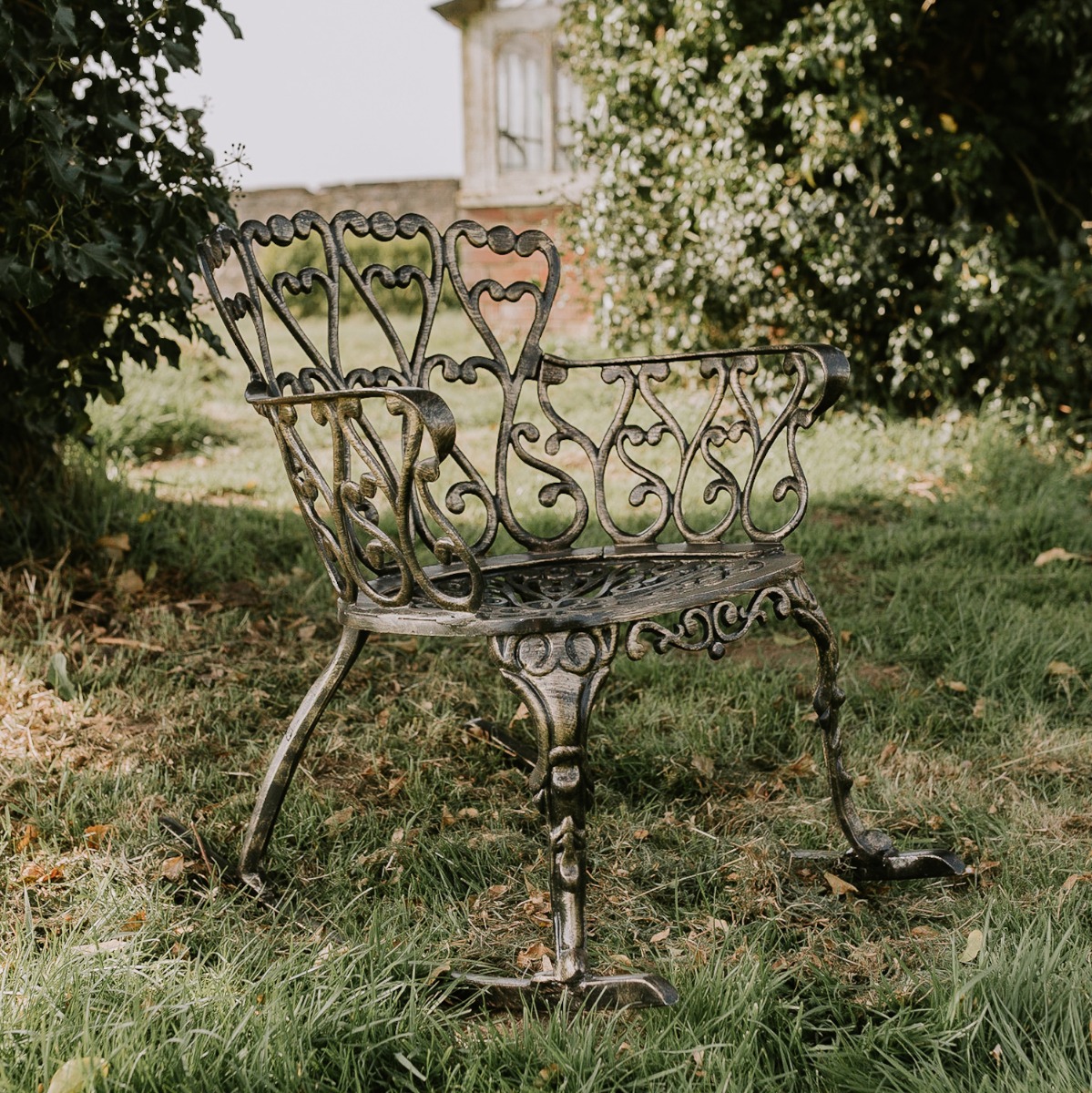 "Hearts Desire" Brushed Gold Rocking Chair