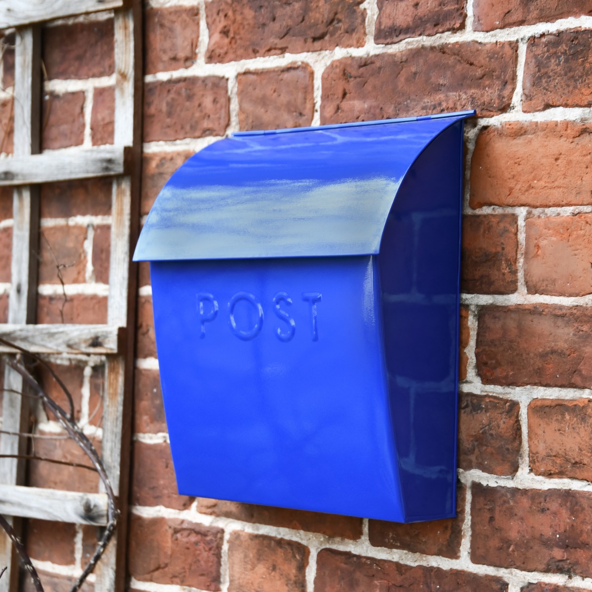 London Classics Post Box in Royal Blue with Lock